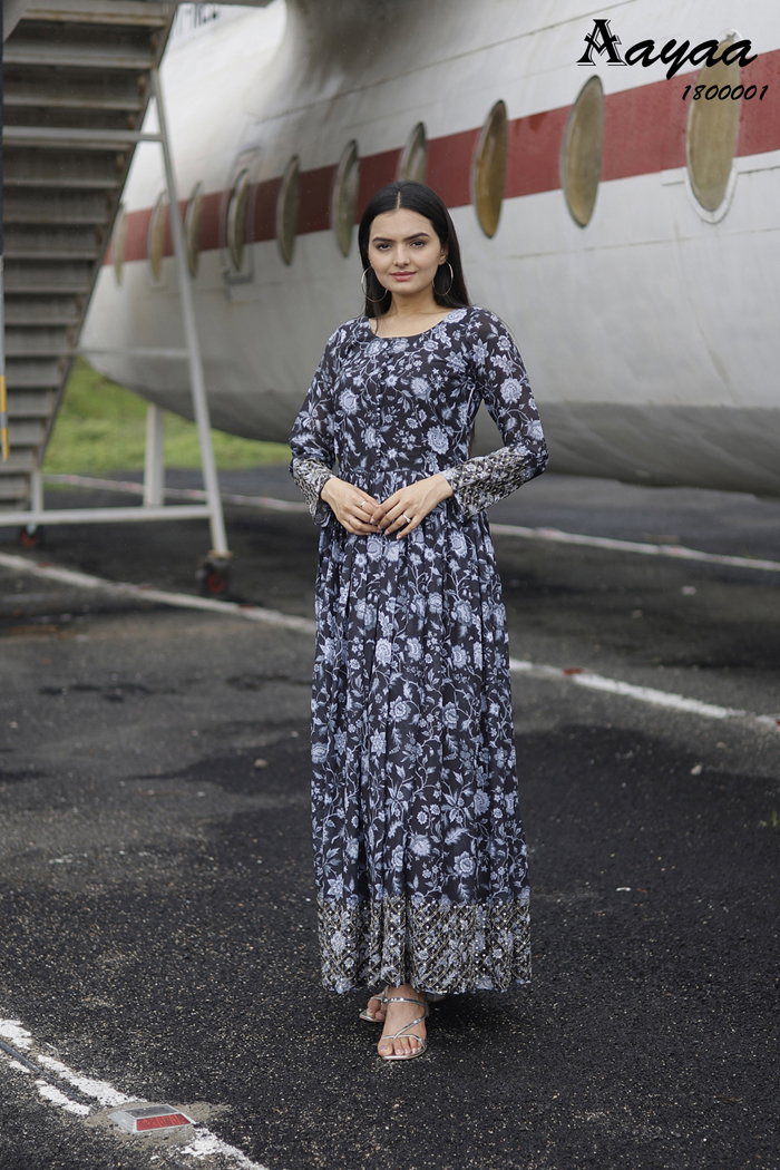 Aayaa Vol 18 Georgette Readymade Gown Collection