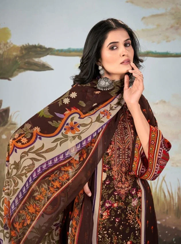 Pakiza Libas E Khaas Vol 49 Crepe Designer Dress Material Collection