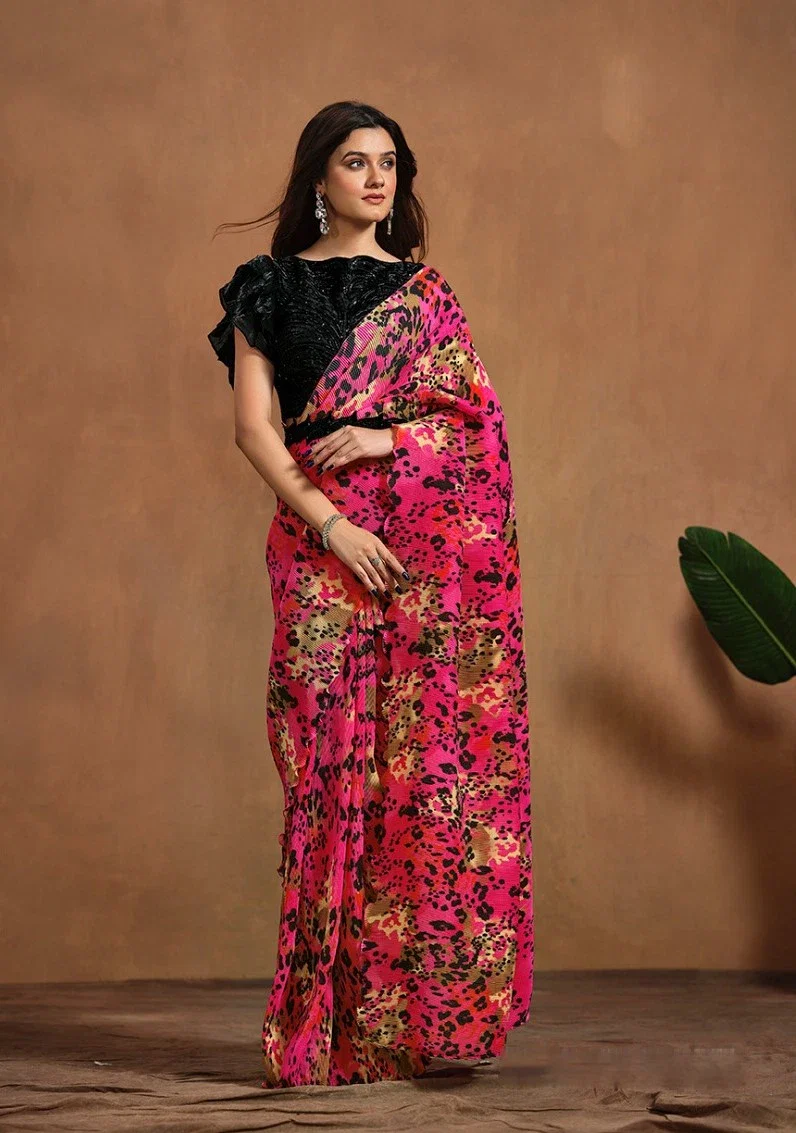 Mahotsav Mohmanthan Adah 24412 Pure Satin Silk Trendy Ready To wear Saree