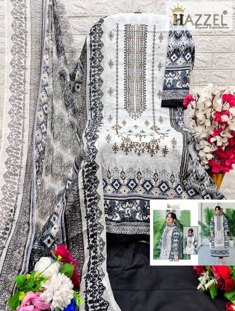 Hazzel 0107 A And B Cotton Dupatta Pakistani Salwar Kameez