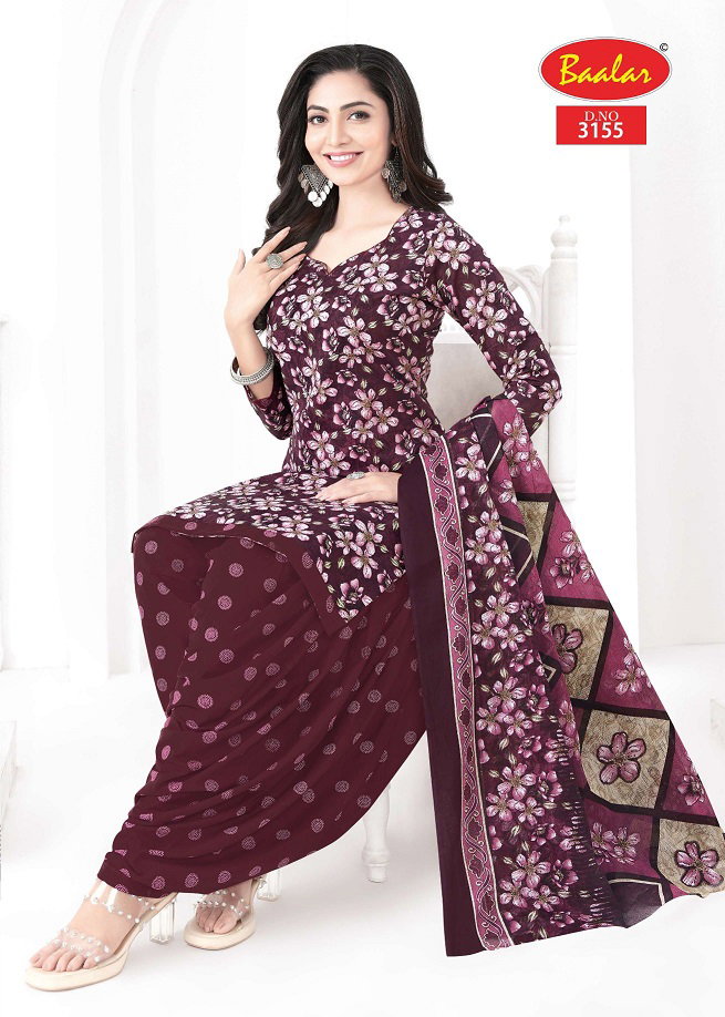Baalar Zaara Patiyala Vol 31 Printed Cotton Beautiful Dress Material Collection