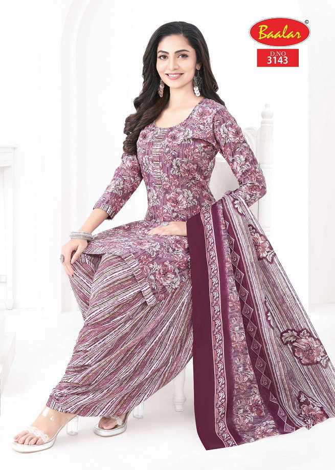 Baalar Zaara Patiyala Vol 31 Printed Cotton Beautiful Dress Material Collection