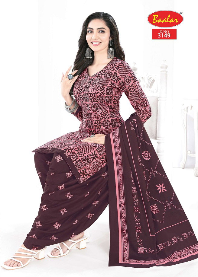 Baalar Zaara Patiyala Vol 31 Printed Cotton Beautiful Dress Material Collection