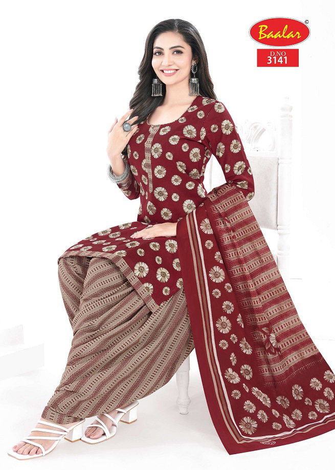 Baalar Zaara Patiyala Vol 31 Printed Cotton Beautiful Dress Material Collection