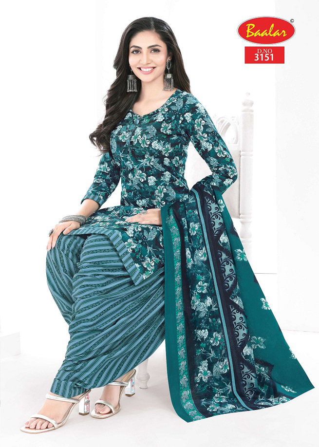 Baalar Zaara Patiyala Vol 31 Printed Cotton Beautiful Dress Material Collection