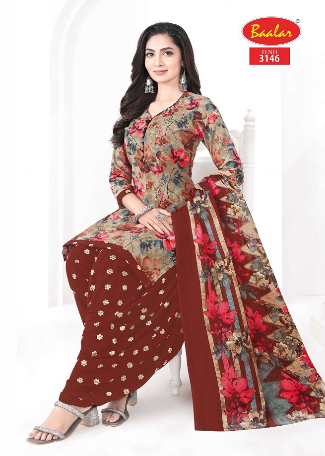 Baalar Zaara Patiyala Vol 31 Printed Cotton Beautiful Dress Material Collection