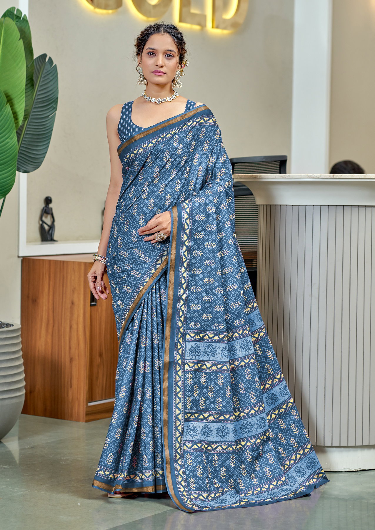 Df Sudha U Cotton Printed Fancy Saree Collection