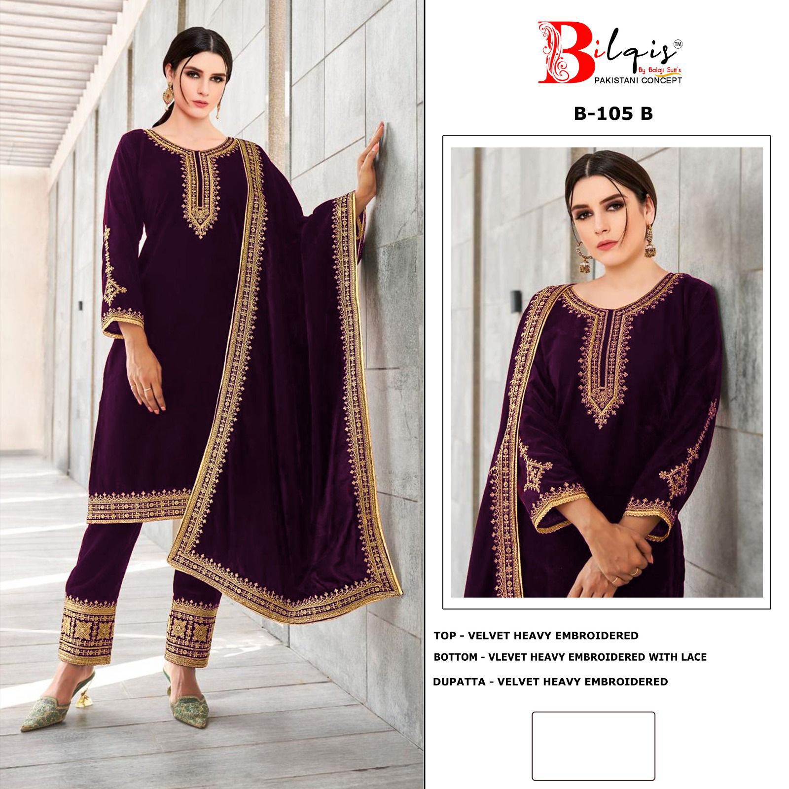 Bilqis B 105 A To C Pakistani Salwar Kameez Collection