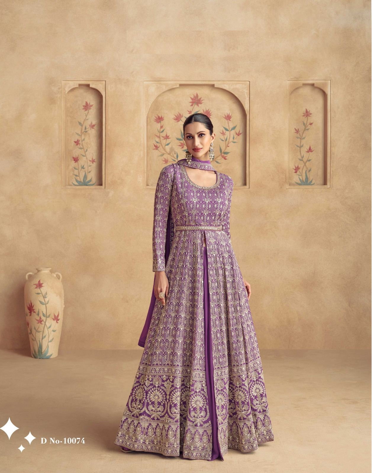 Maharani Hit Designer Georgette Gown With Dupatta Collection