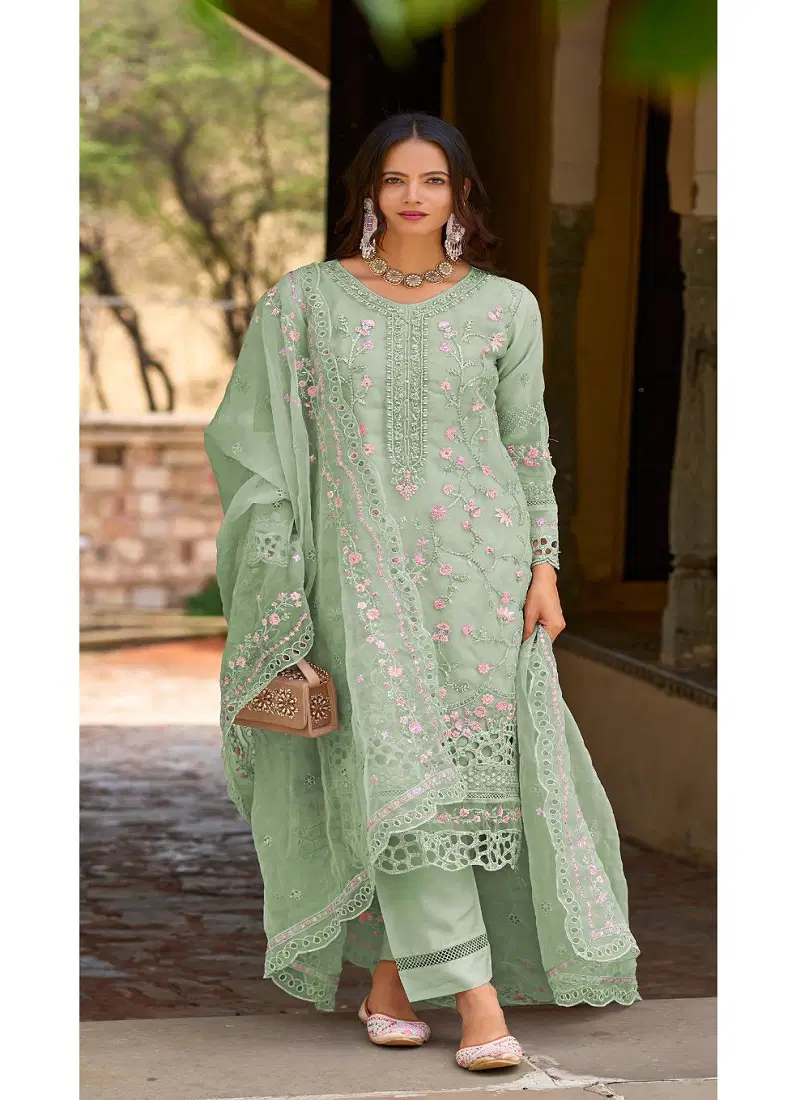 R 1306 By Shree Fabs Organza Readymade Suits Collection