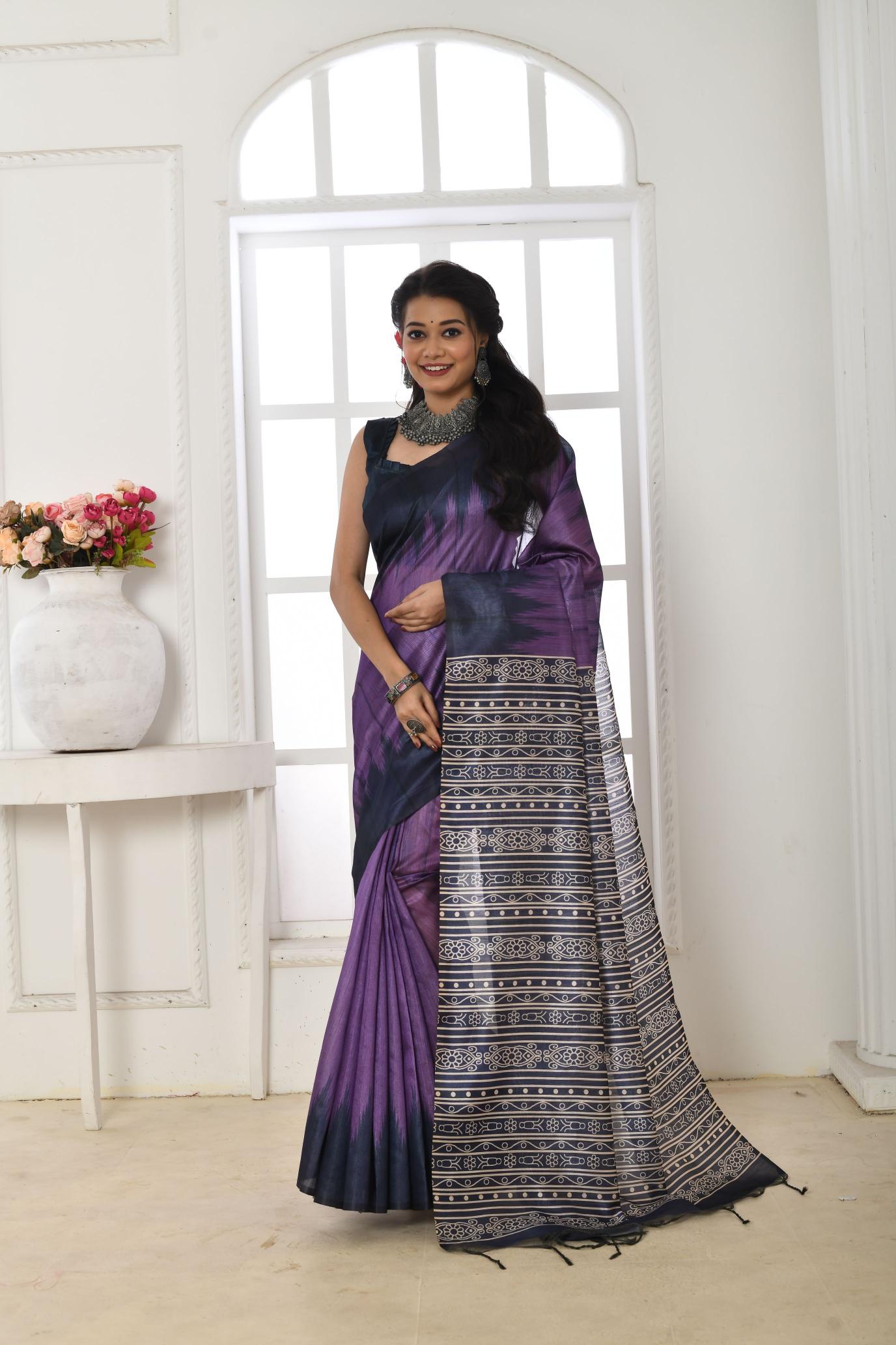 Arushi Ikkat Soft Tussar Silk Saree Collection