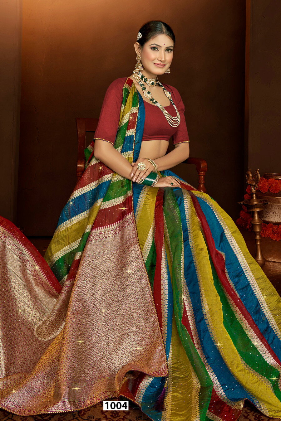Saroj Shivika Organza Saroski 1 Fancy Organza Saree Collection