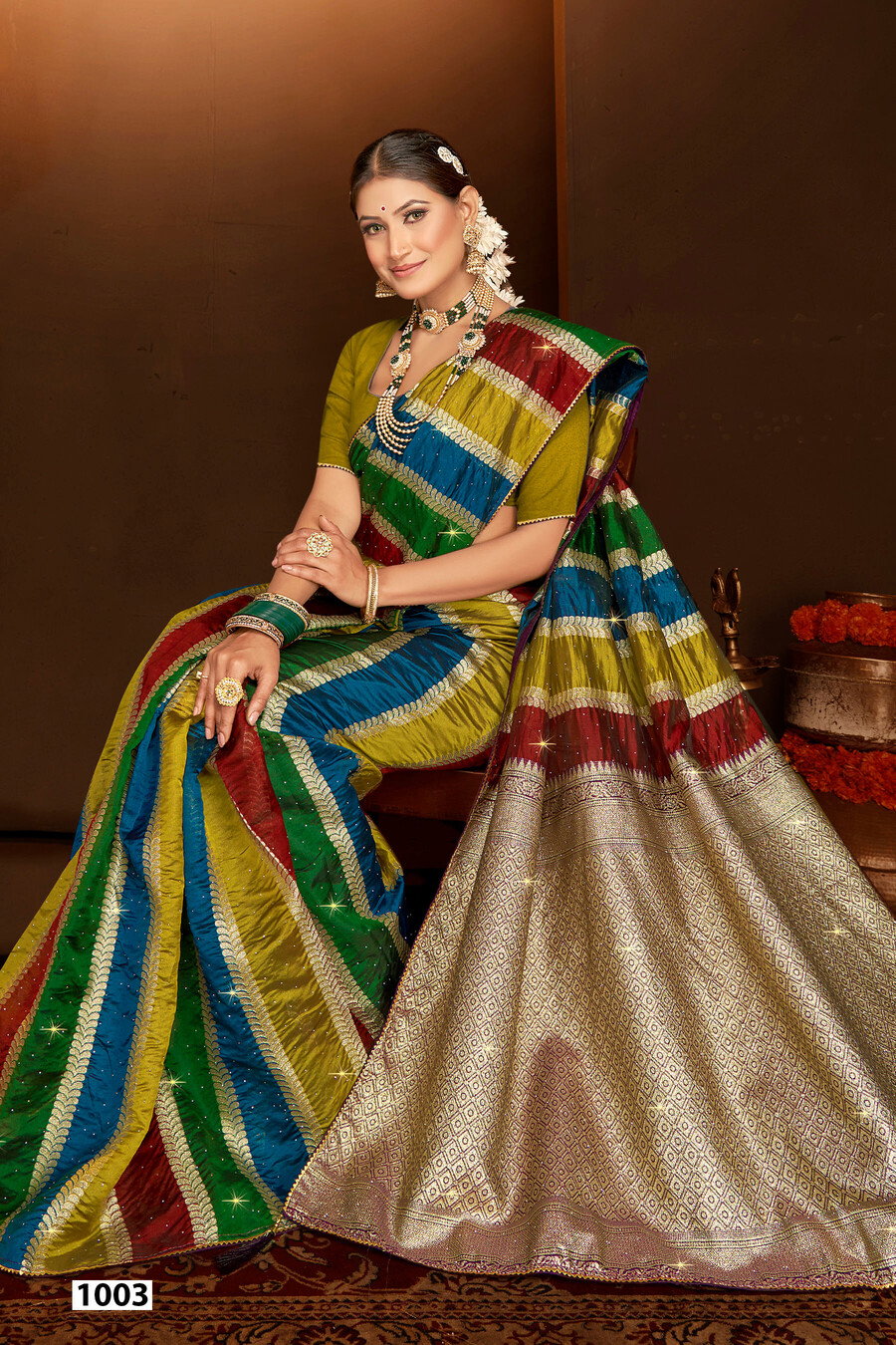 Saroj Shivika Organza Saroski 1 Fancy Organza Saree Collection