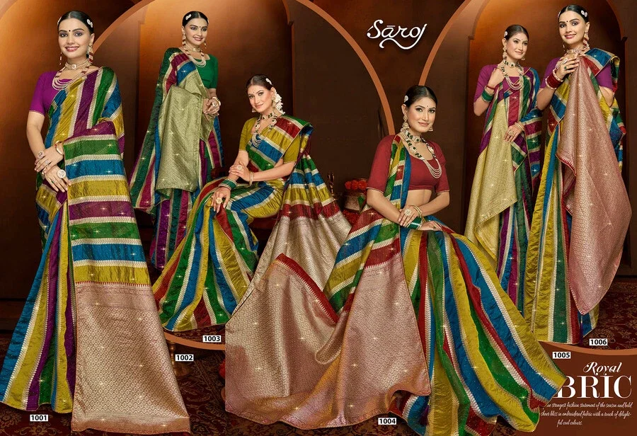 Saroj Shivika Organza Saroski 1 Fancy Organza Saree Collection