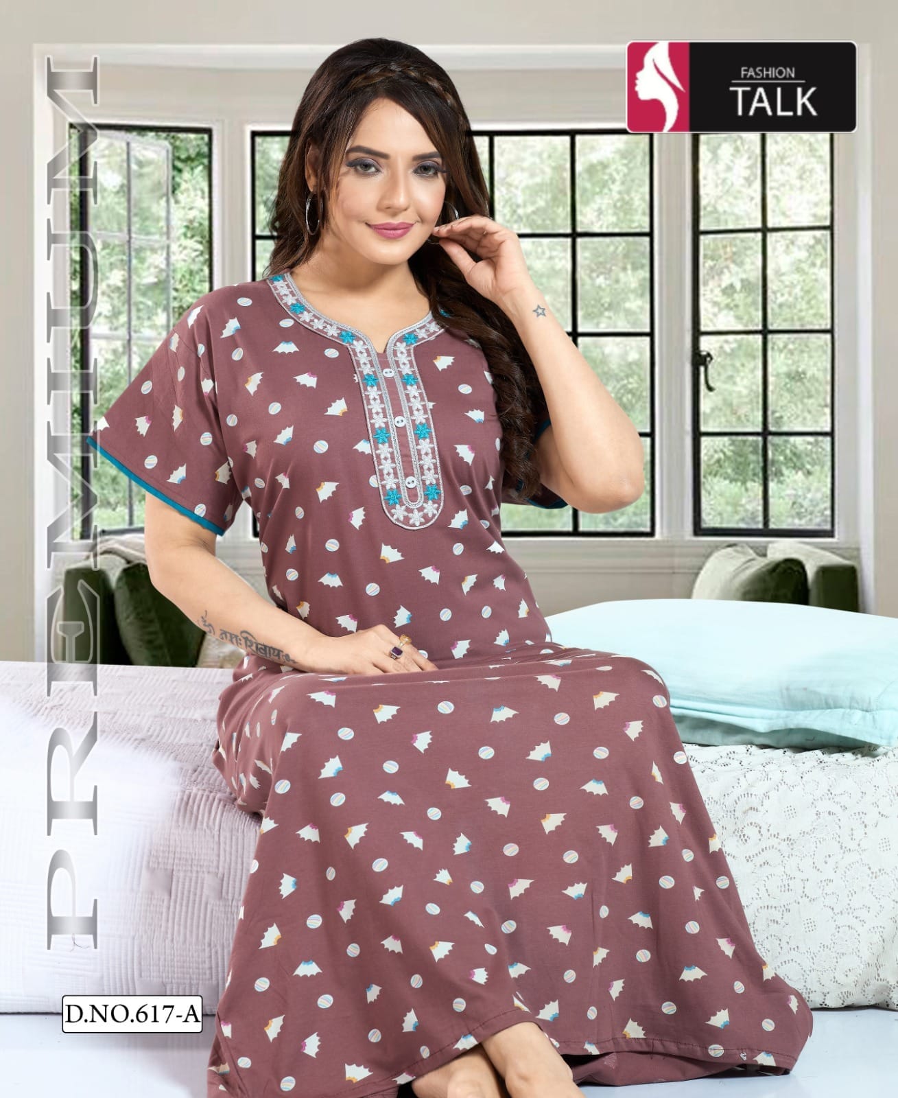 Summer Special Vol Pc 617 Cotton Printed Nighty Gown Collection