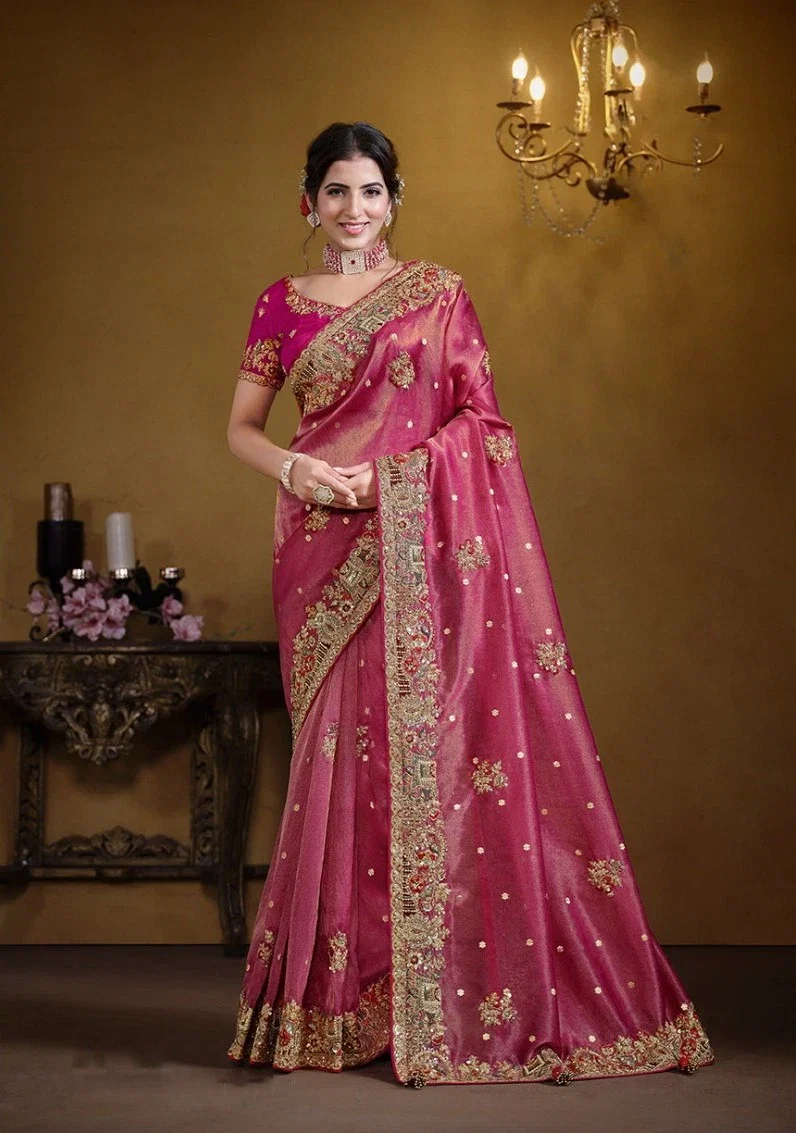 Mahotsav Mohmanthan Rajasvi 25007 Zari Organza Silk Saree