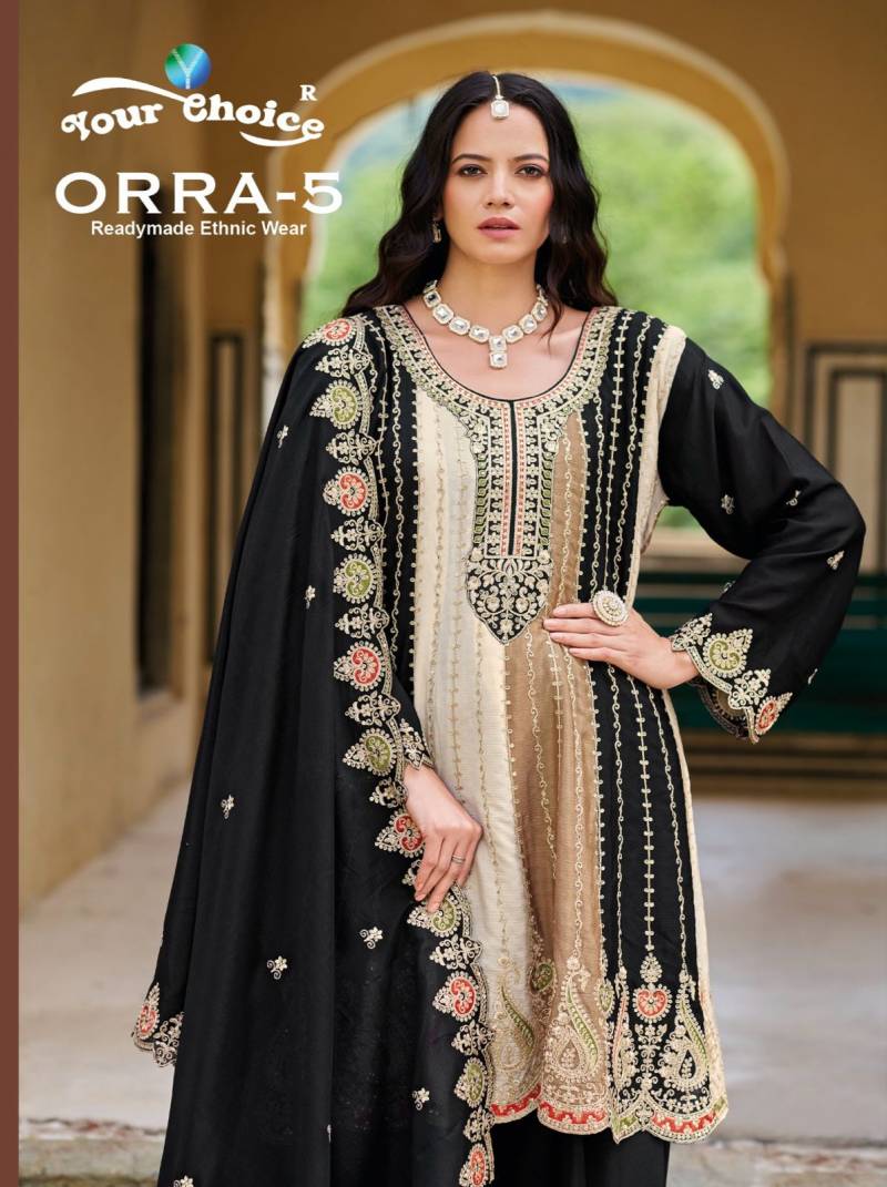 Your Choice Orra 5 Designer Chinon Salwar Suits Collection
