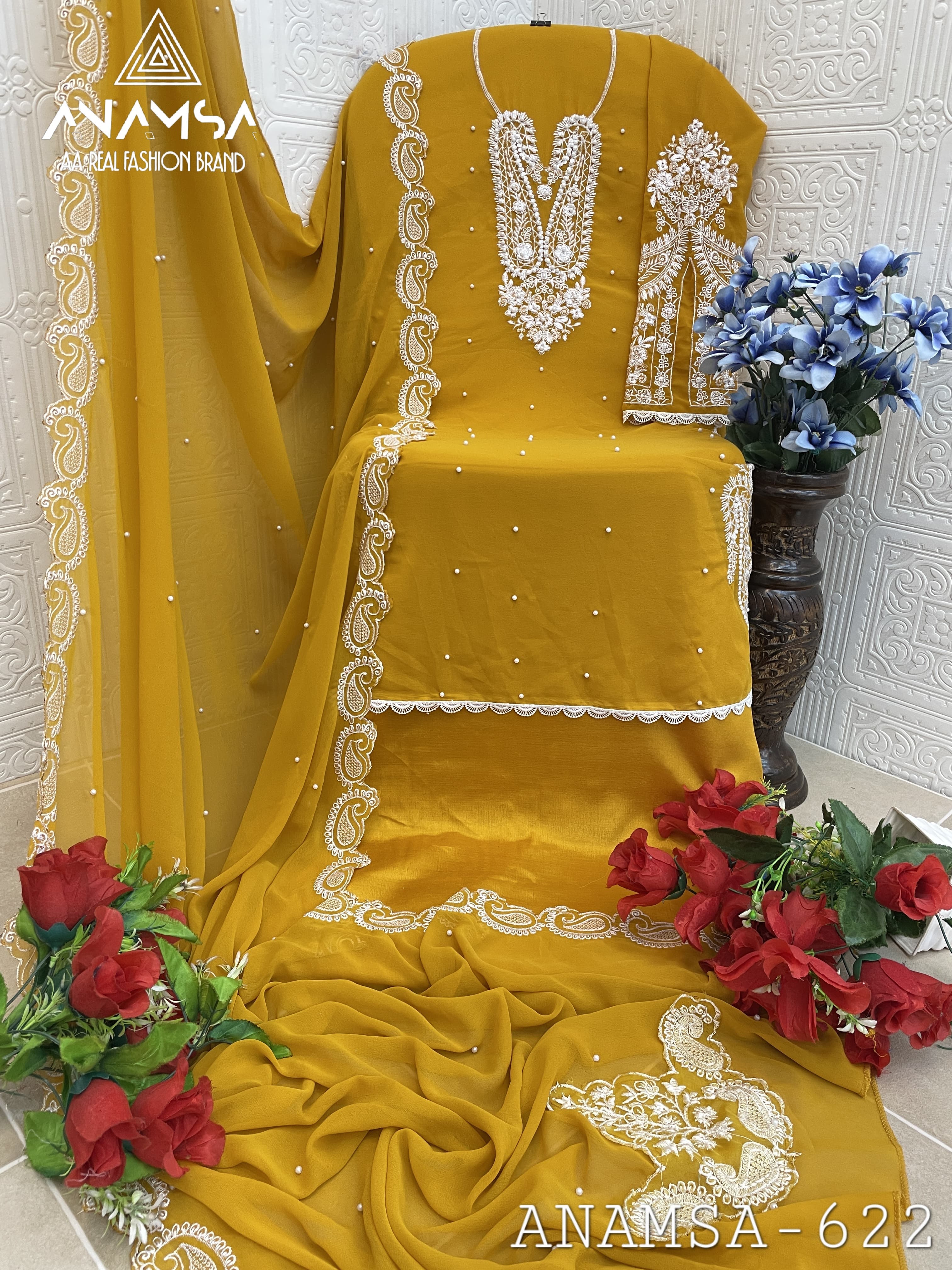 Anamsa 622 Embroidered Pakistani Salwar Kameez