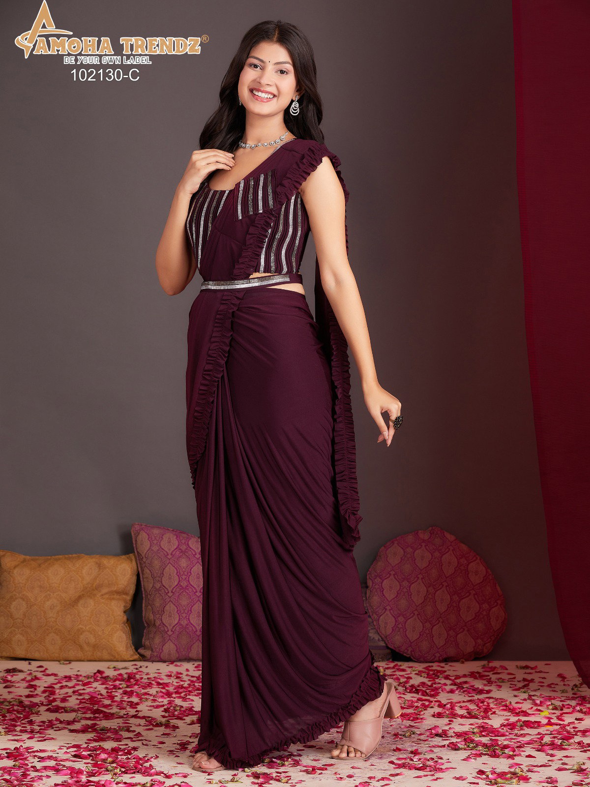 Amoha Trendz 102130 Ready To Wear Saree Collection