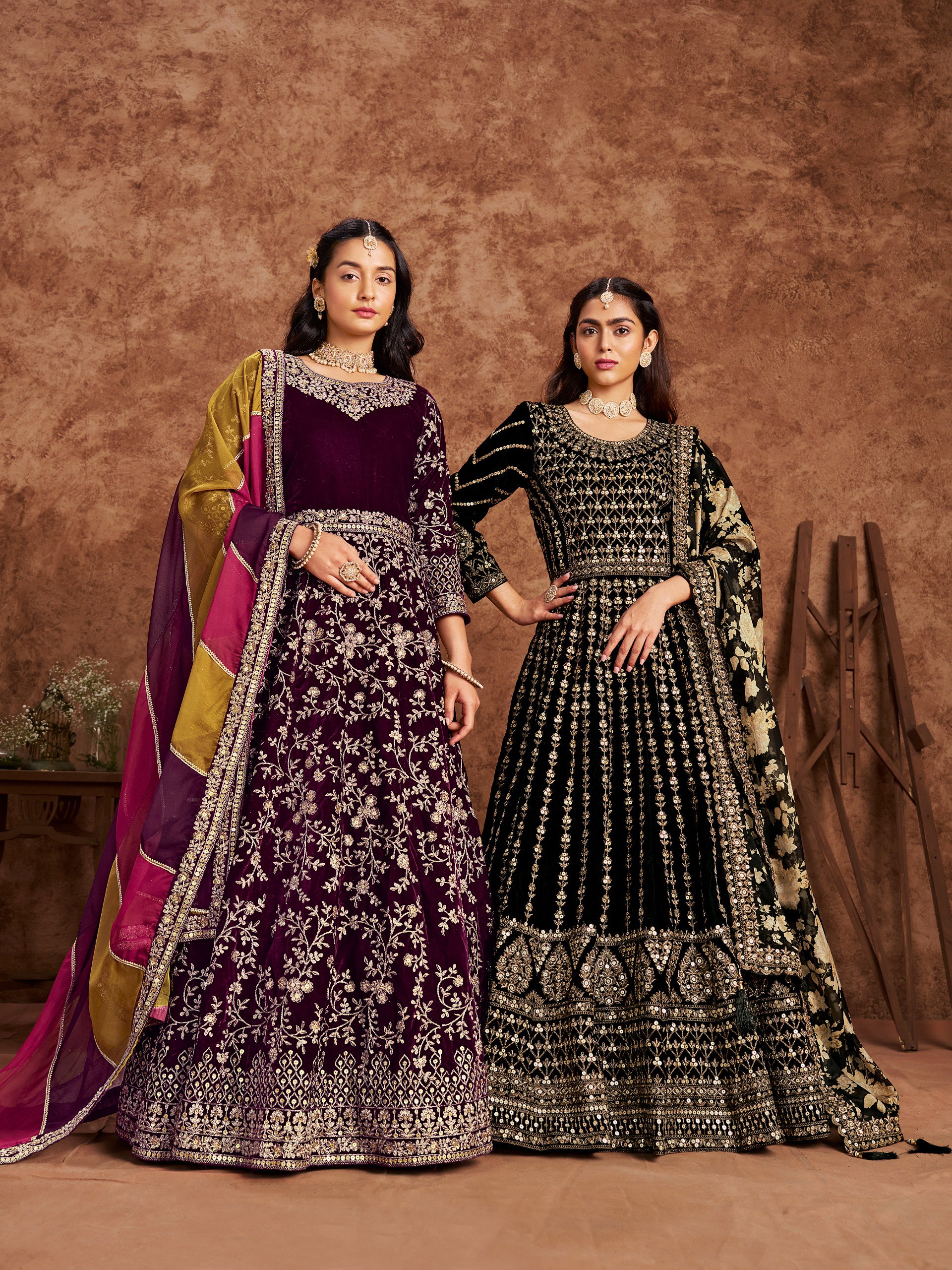 Twisha Vol 30 Velvet Embroidered Gown Collection