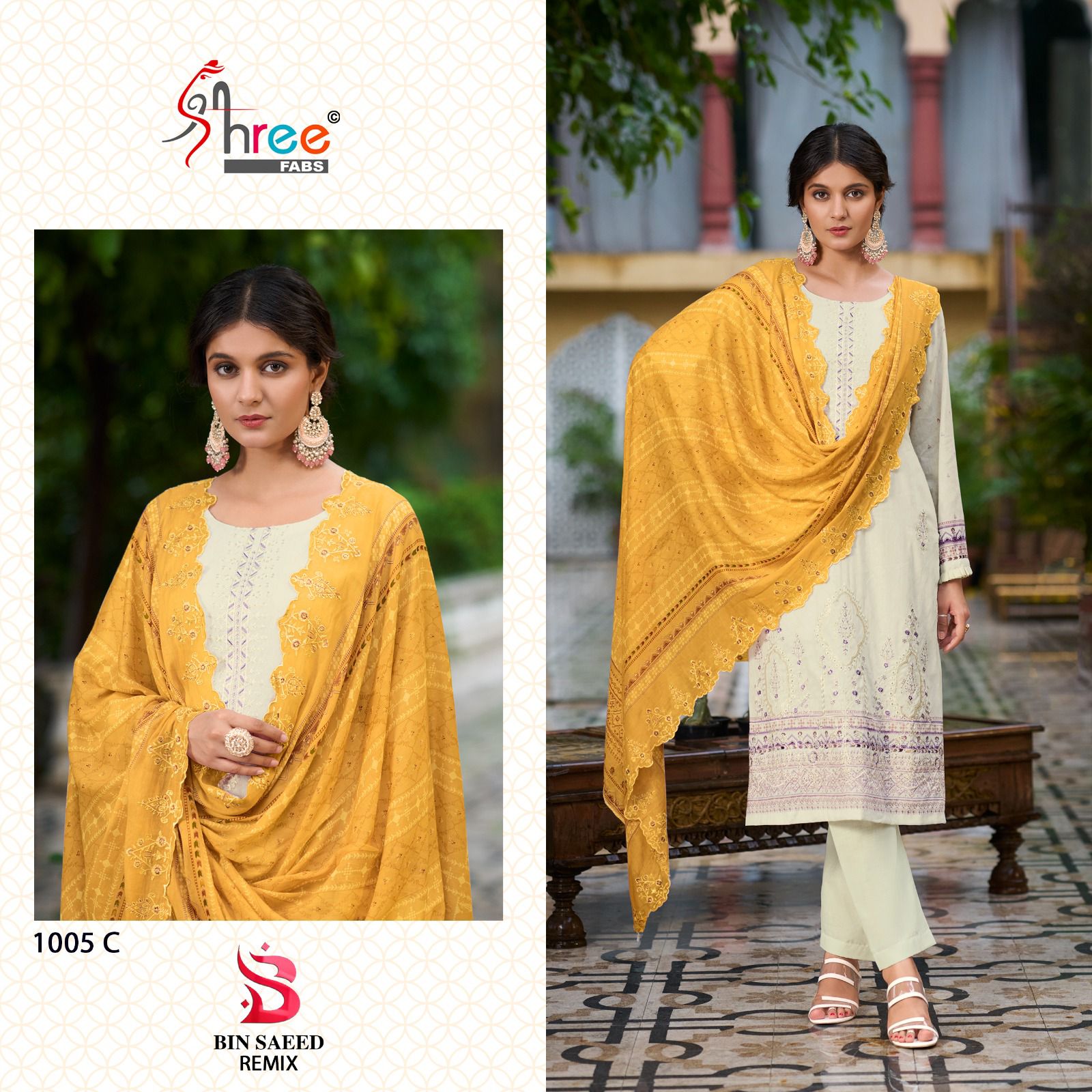 Shree Bin Saeed Remix Cotton Printed Dress Material Collection
