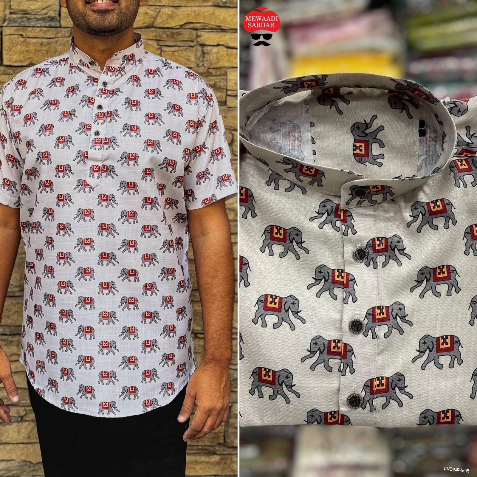 Puspa Cotton Printed Mens Short Kurta Collection