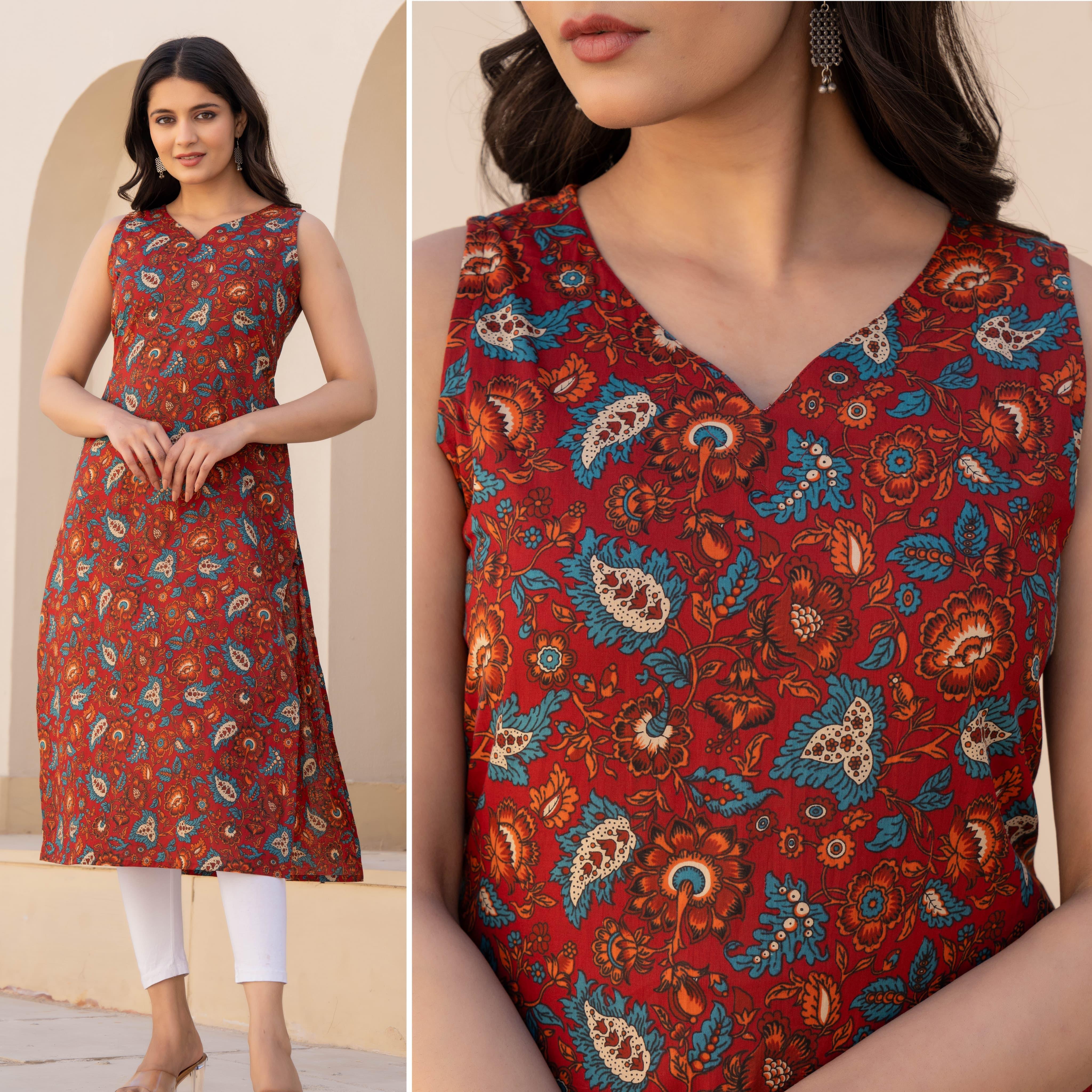 FR-001 Cotton Sleeveless Kurti Collection