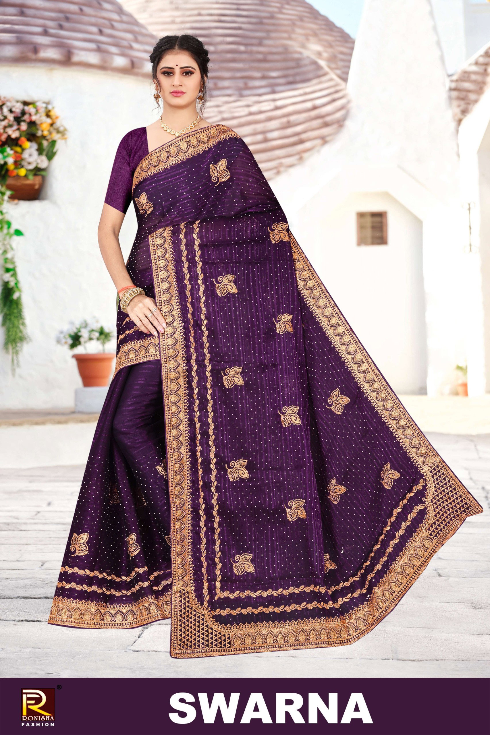 Ronisha Swarna Embroidered Fancy Saree Collection