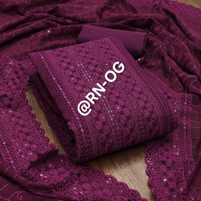 Pushapa 818 Chikankari Worked Dress Material Collection