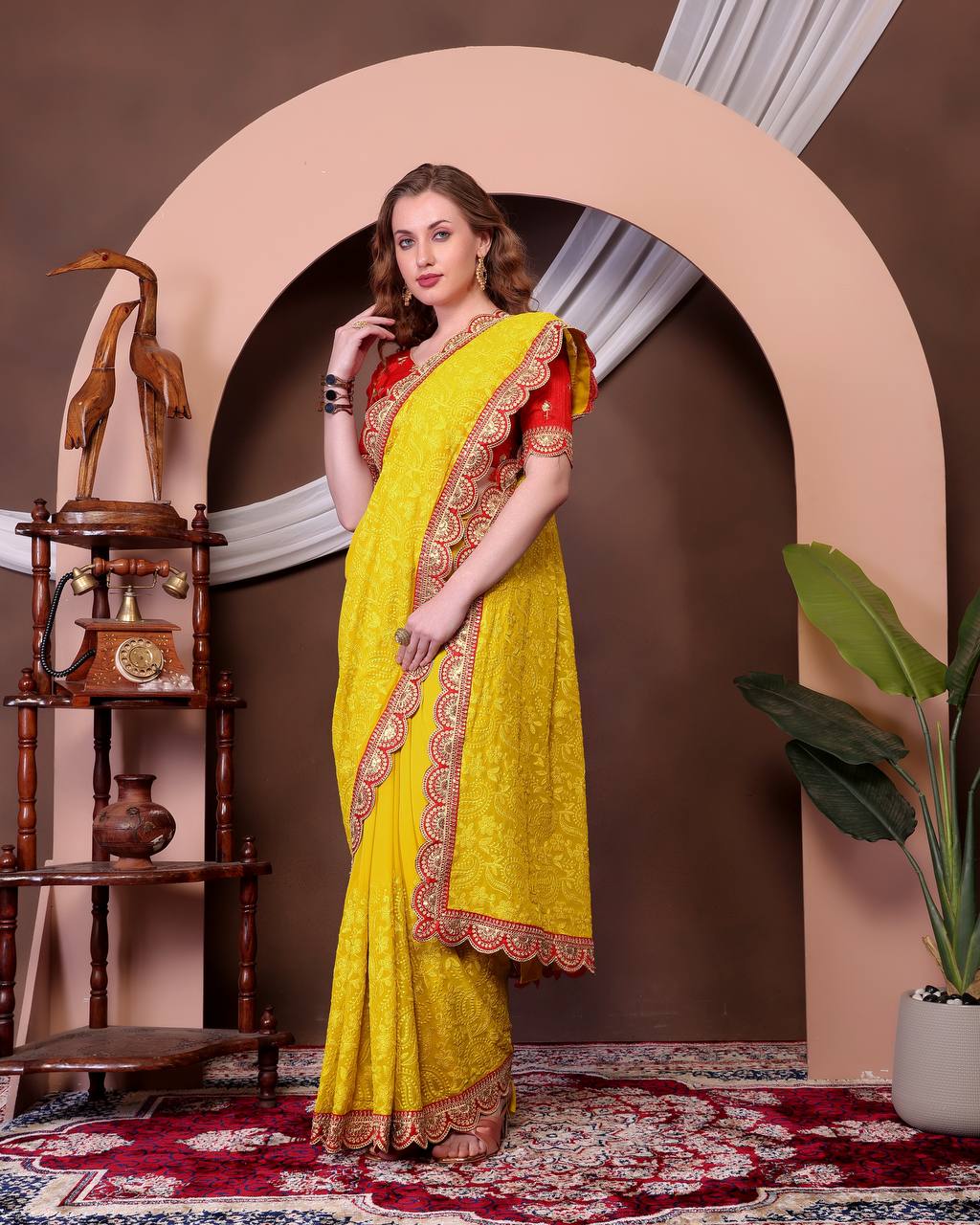 Bt 3125 Beautiful Chikankari Georgette Saree Collection