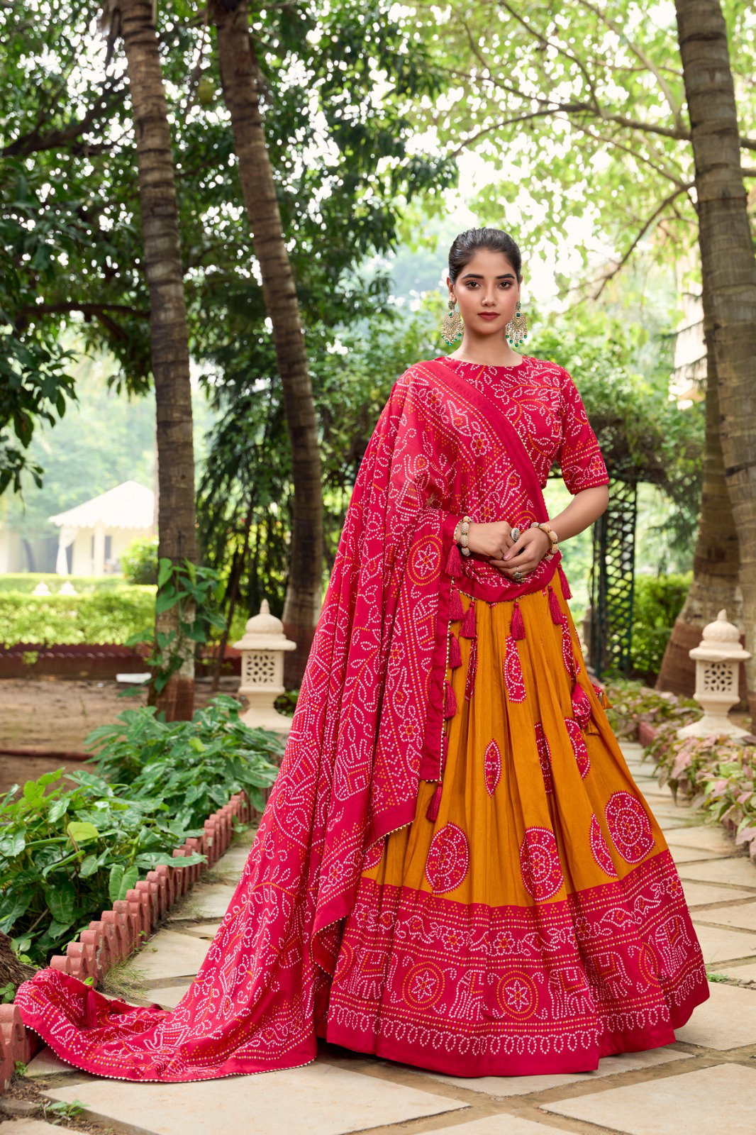 Lekha LH-1229 Aadvika Elegant bhandhej Print Tussar Silk Lehenga Choli Collection