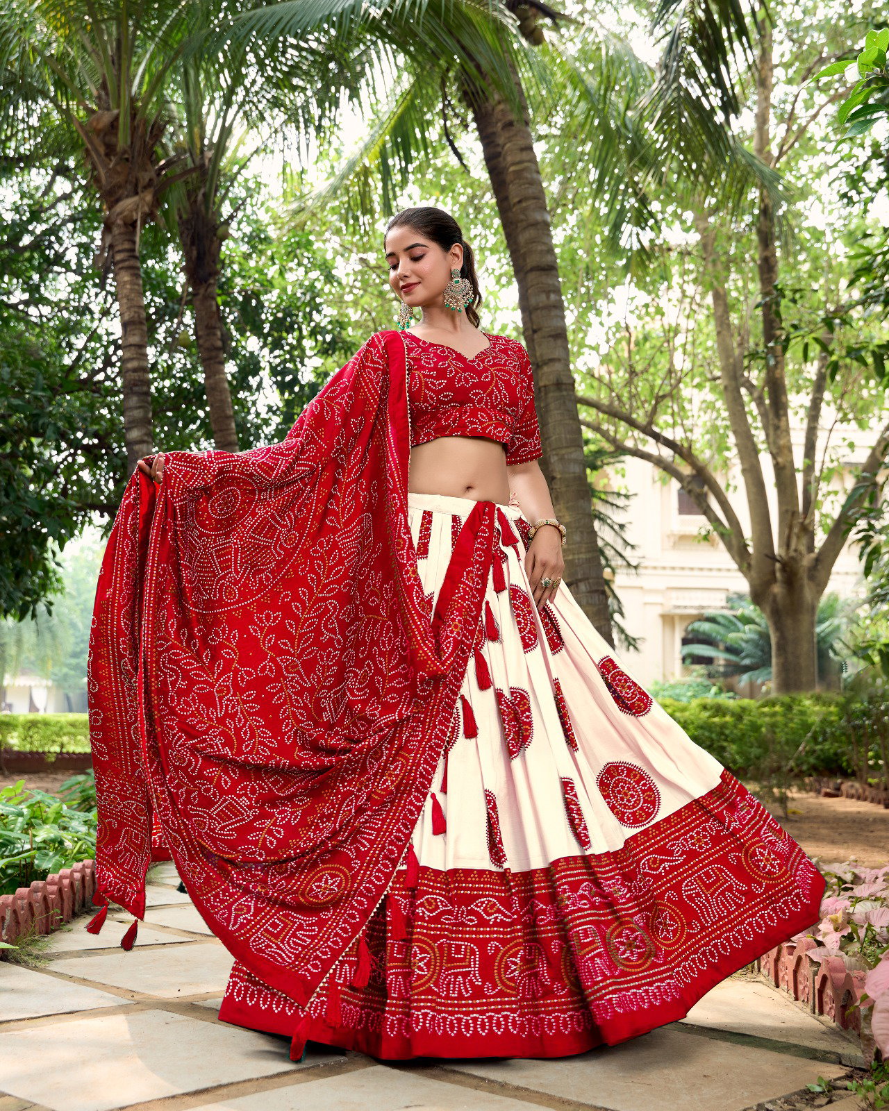 Lekha LH-1229 Aadvika Elegant bhandhej Print Tussar Silk Lehenga Choli Collection