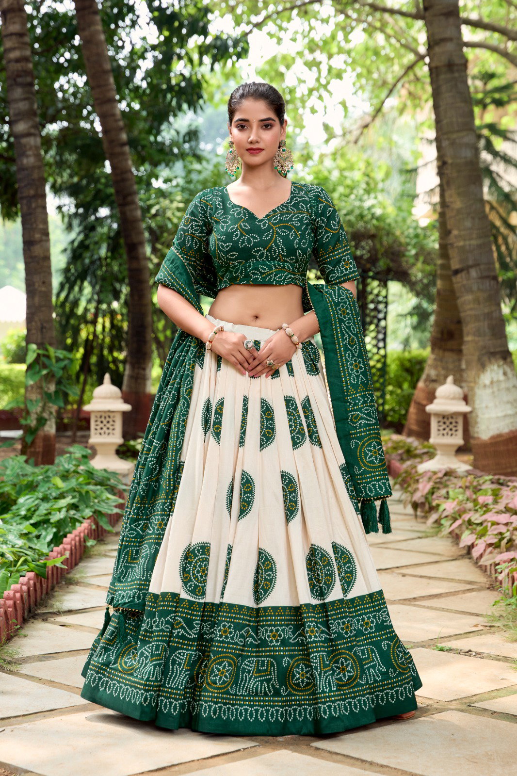 Lekha LH-1229 Aadvika Elegant bhandhej Print Tussar Silk Lehenga Choli Collection