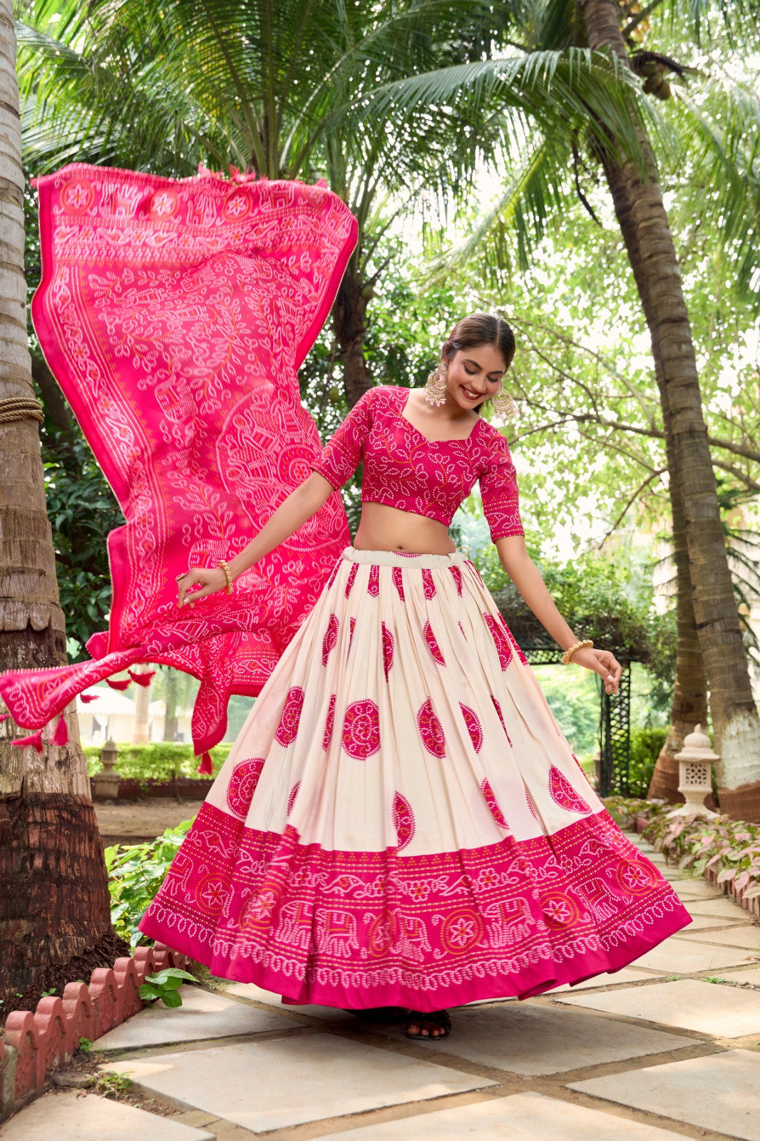 Lekha LH-1229 Aadvika Elegant bhandhej Print Tussar Silk Lehenga Choli Collection