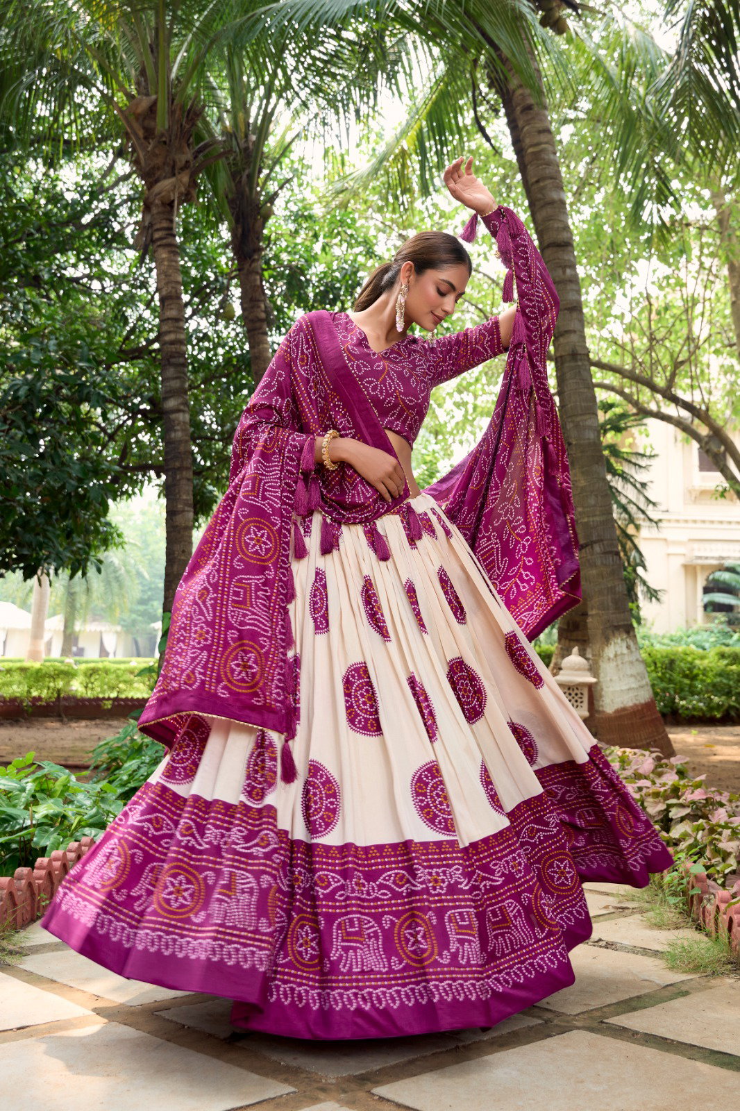 Lekha LH-1229 Aadvika Elegant bhandhej Print Tussar Silk Lehenga Choli Collection