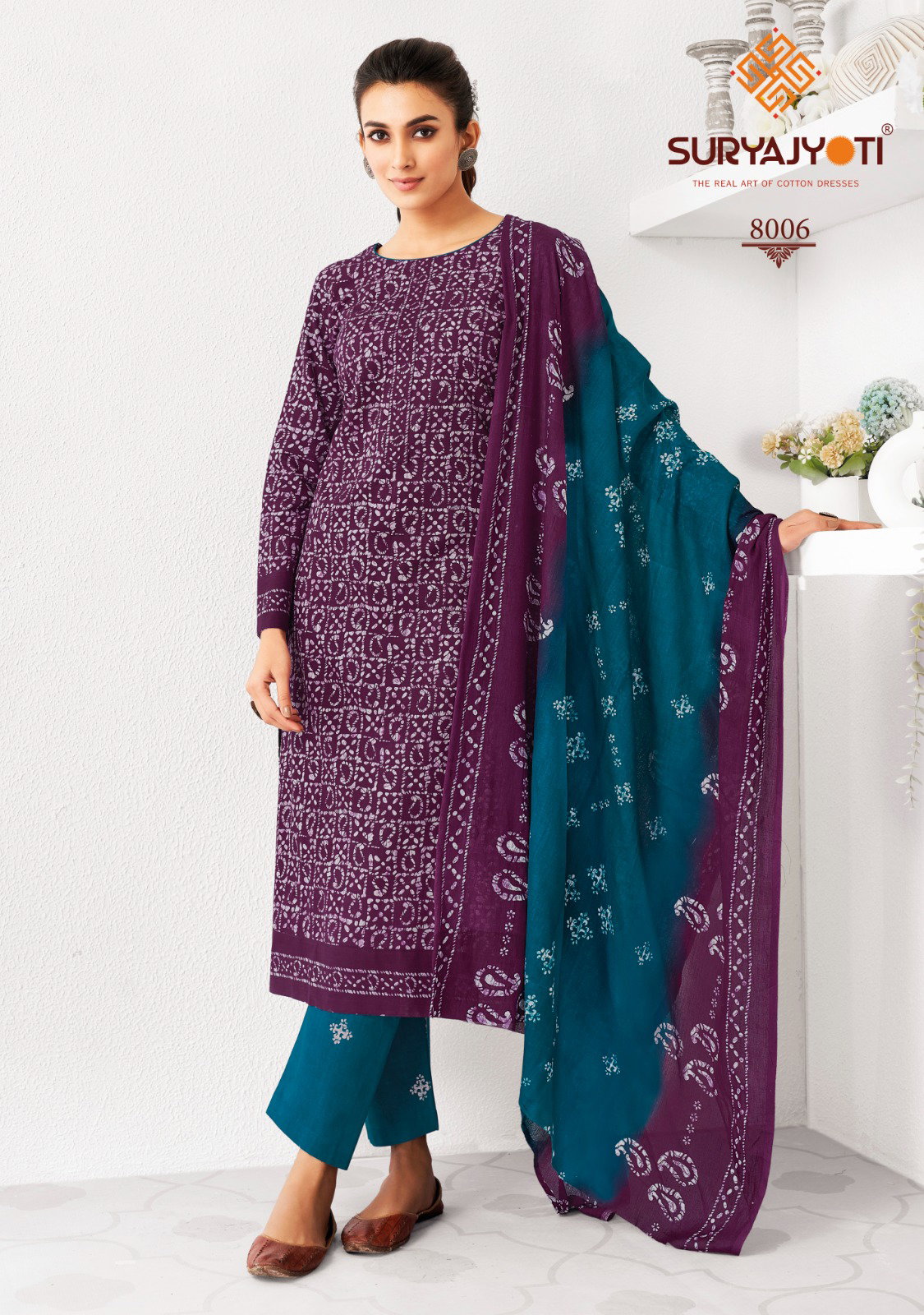 Suryajyoti Pehnava Vol 8 Cambric Cotton Dress Material