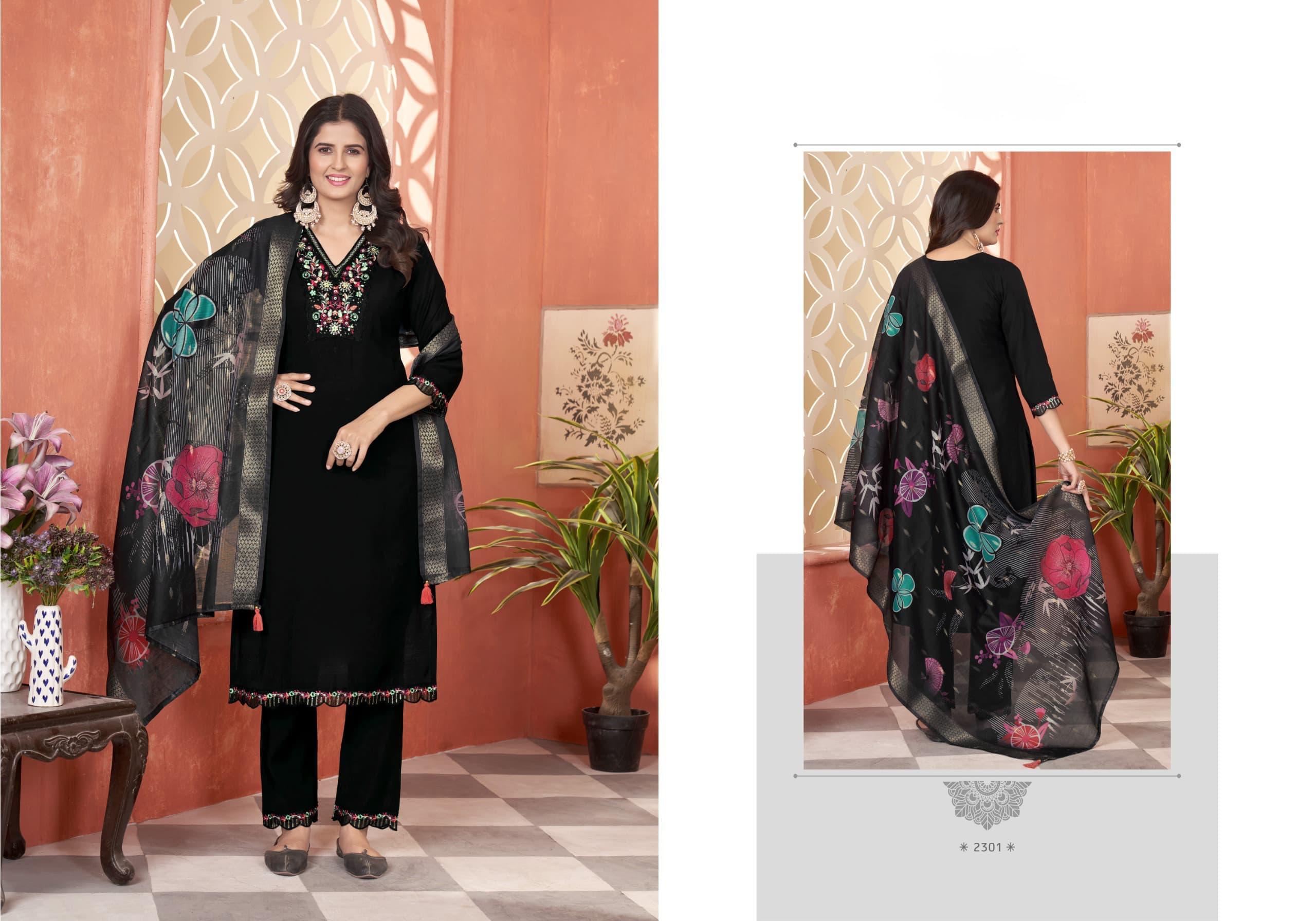 Zeeya Rohini Roman Silk Ready Made Suit Collection