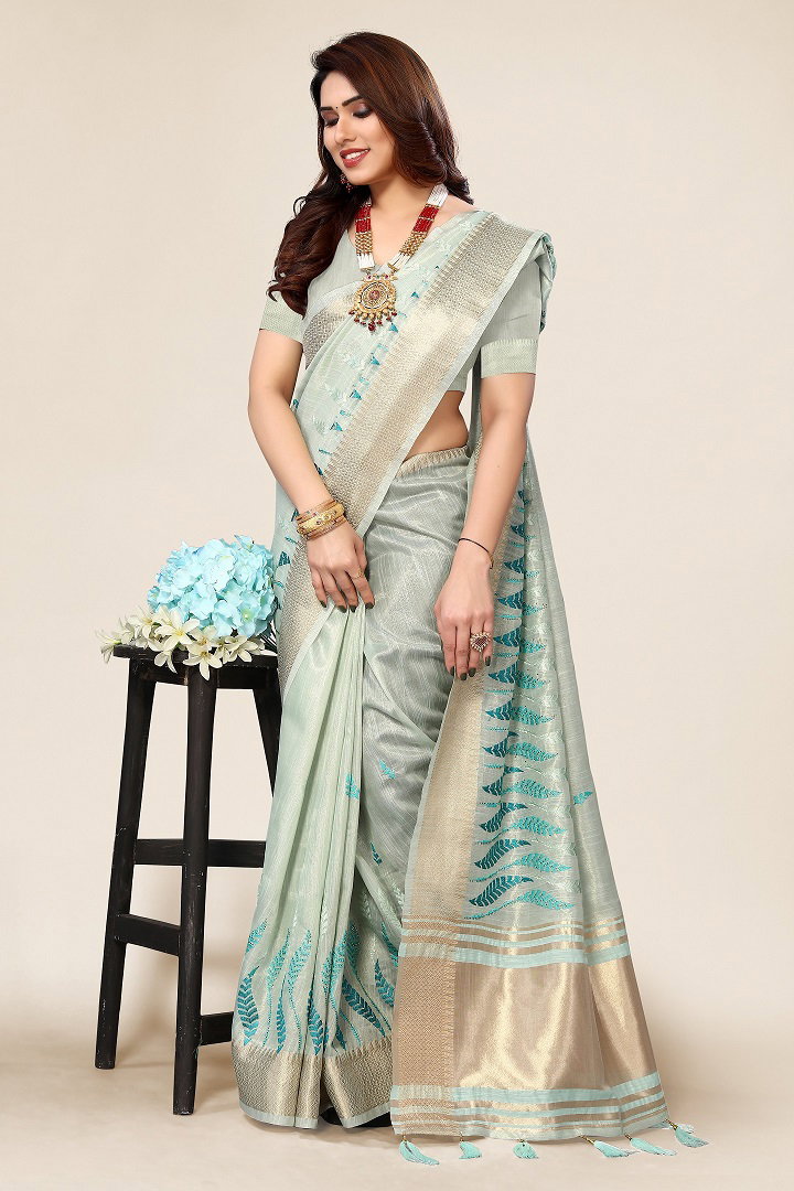 Shrishti 104 Embroidered Worked Cotton Saree Collection