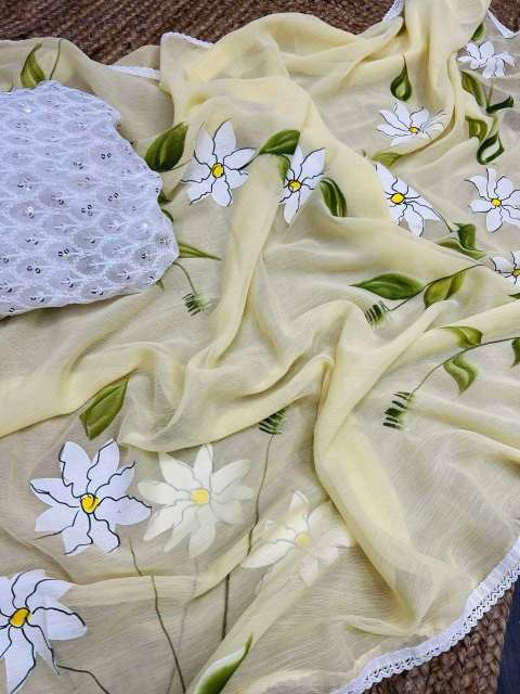 Samanth Kamini 1 Party Wear Printed Chiffon Saree Collection