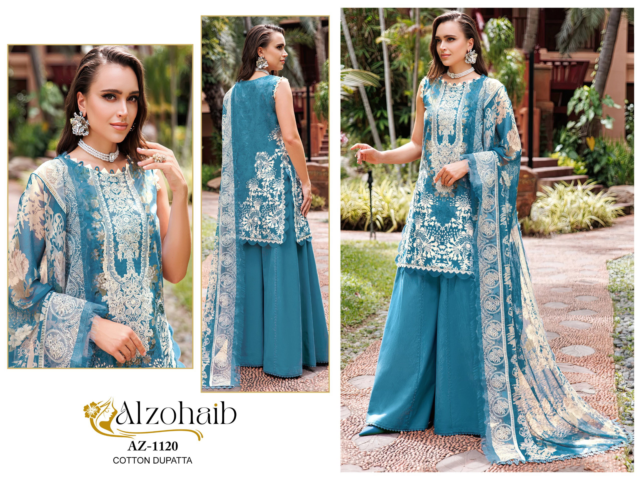 Alzohaib Az 1116 To 1131 Cotton Dupatta Pakistani Suits Collection