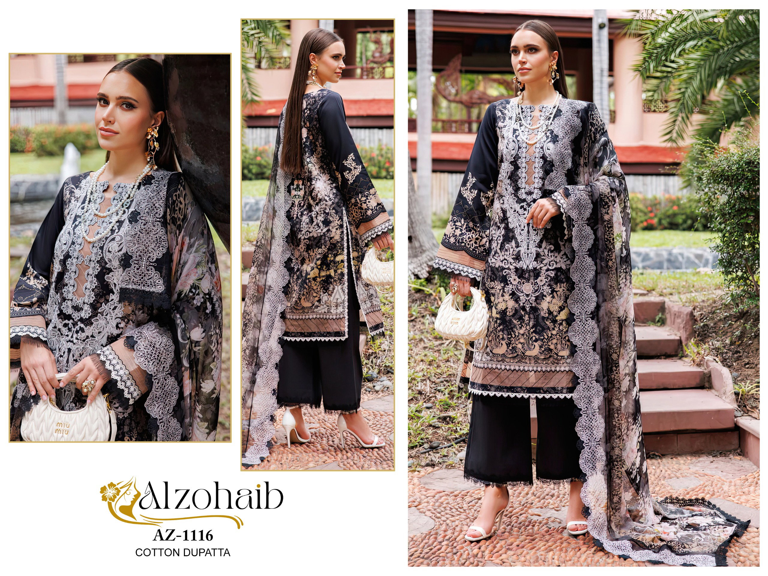 Alzohaib Az 1116 To 1131 Cotton Dupatta Pakistani Suits Collection