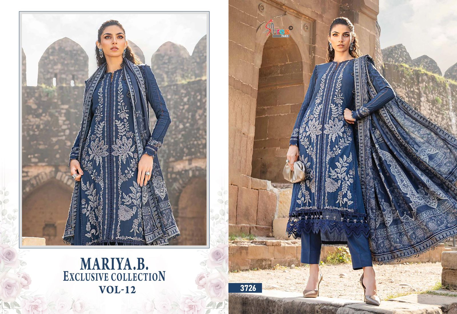 Shree Mariya B Exclusive Collection Vol 12 Cotton Dupatta Salwar Suit