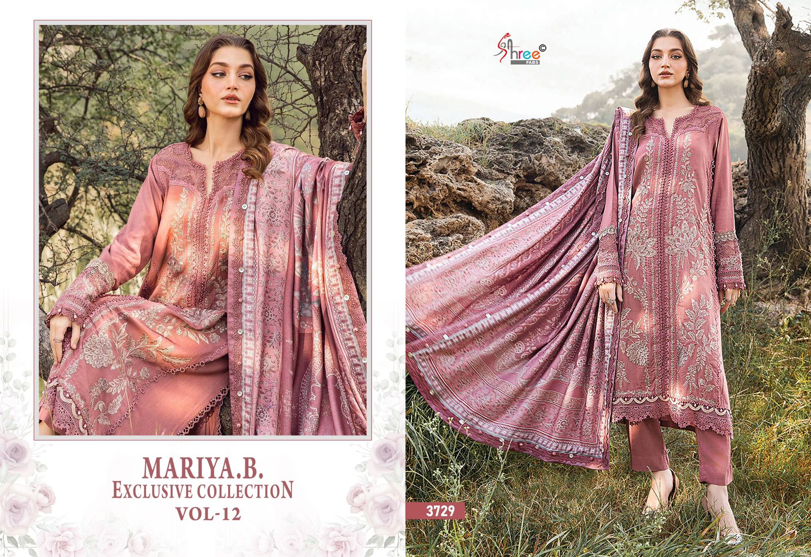 Shree Mariya B Exclusive Collection Vol 12 Cotton Dupatta Salwar Suit