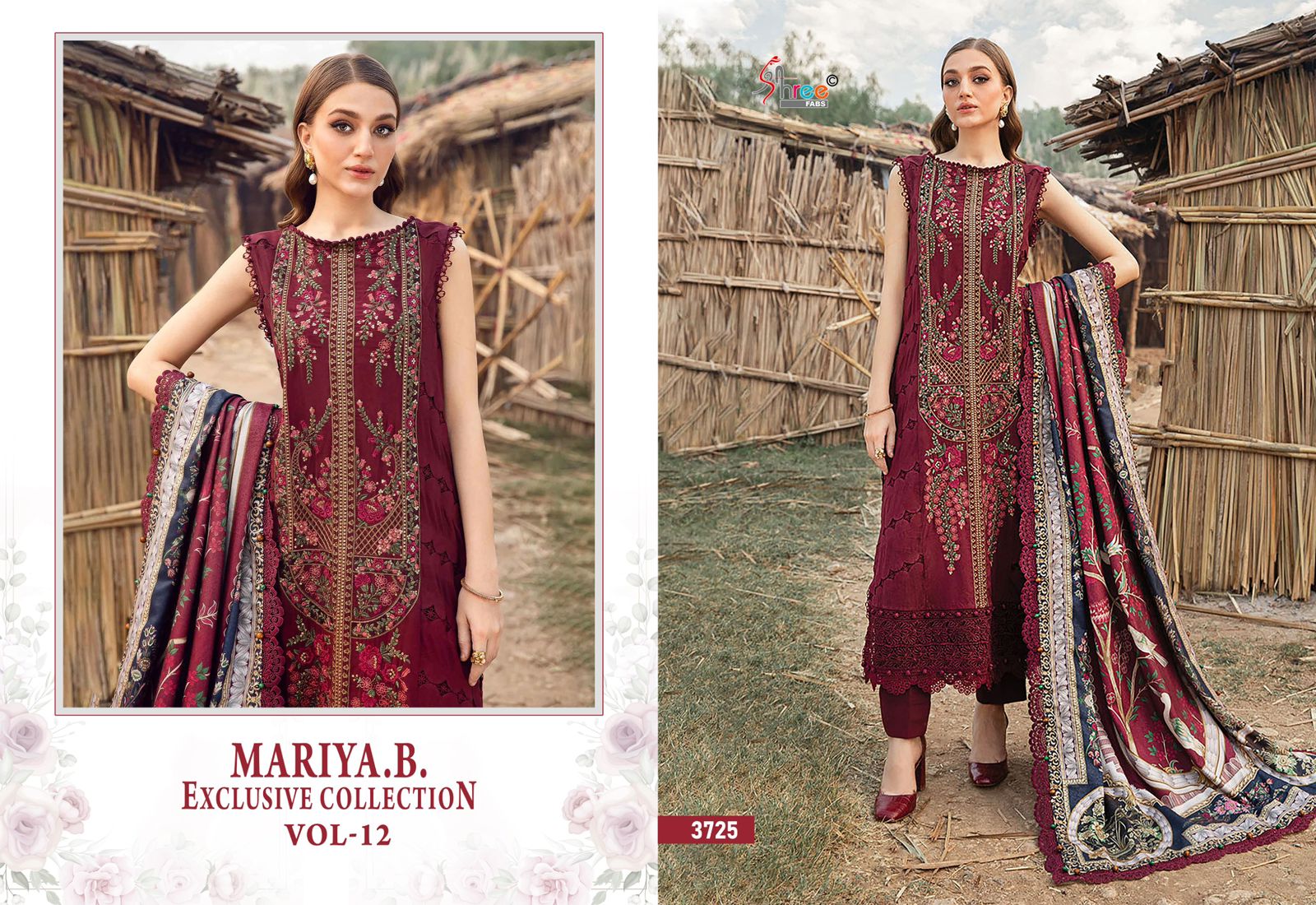 Shree Mariya B Exclusive Collection Vol 12 Cotton Dupatta Salwar Suit