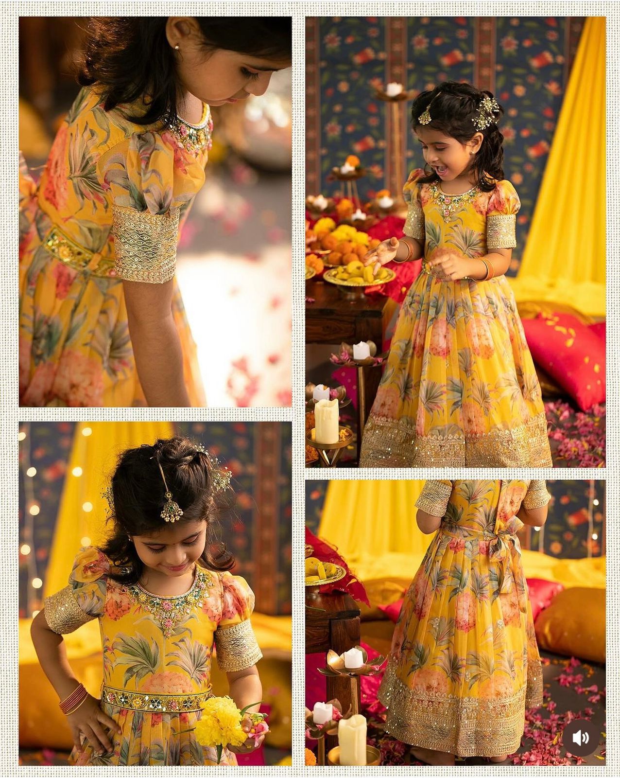 AD-152 Fox Georgette Ready To Wear Kids Gown 
