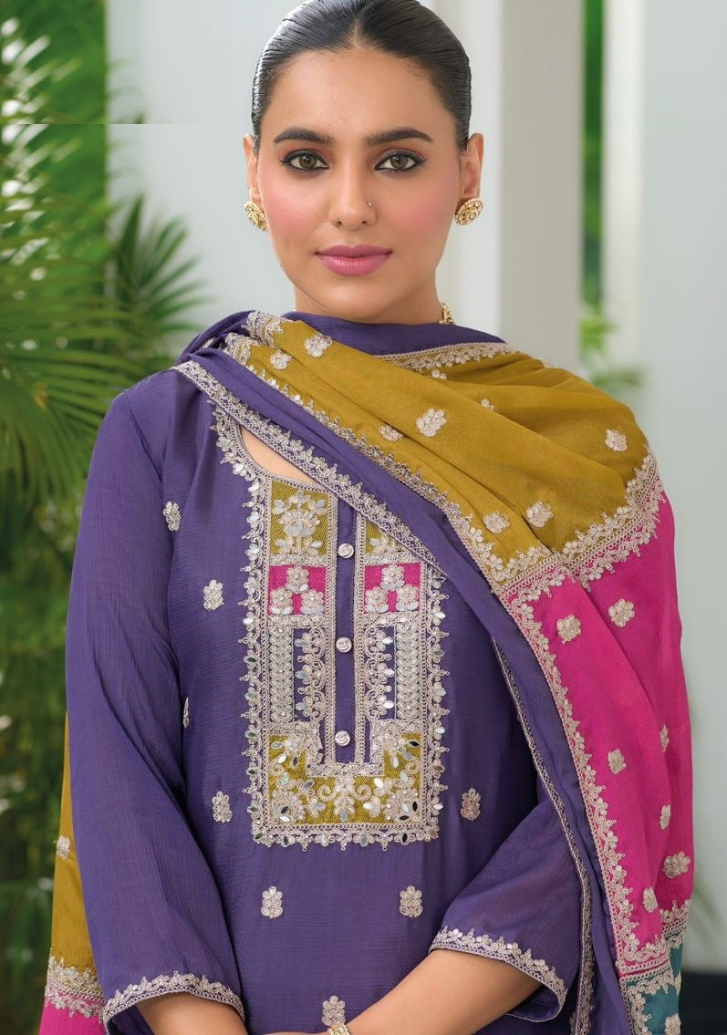 Twisha 1379 To 1382 Beautiful Chinon Embroidered Salwar Suits Collection