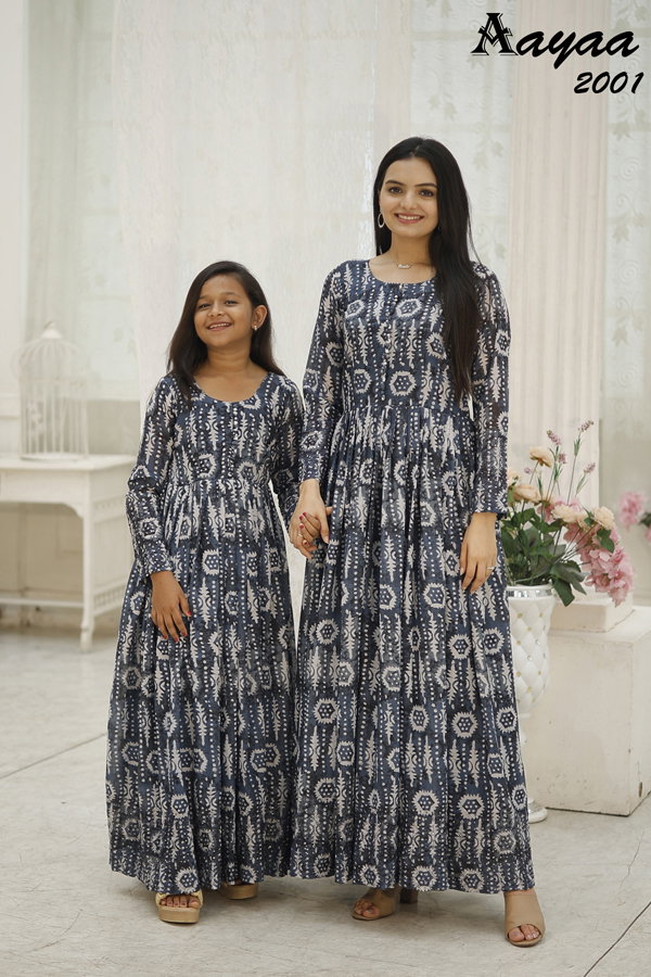 Aayaa Divisha Vol 2 Combo Of Mother And Daughter Gown Collection