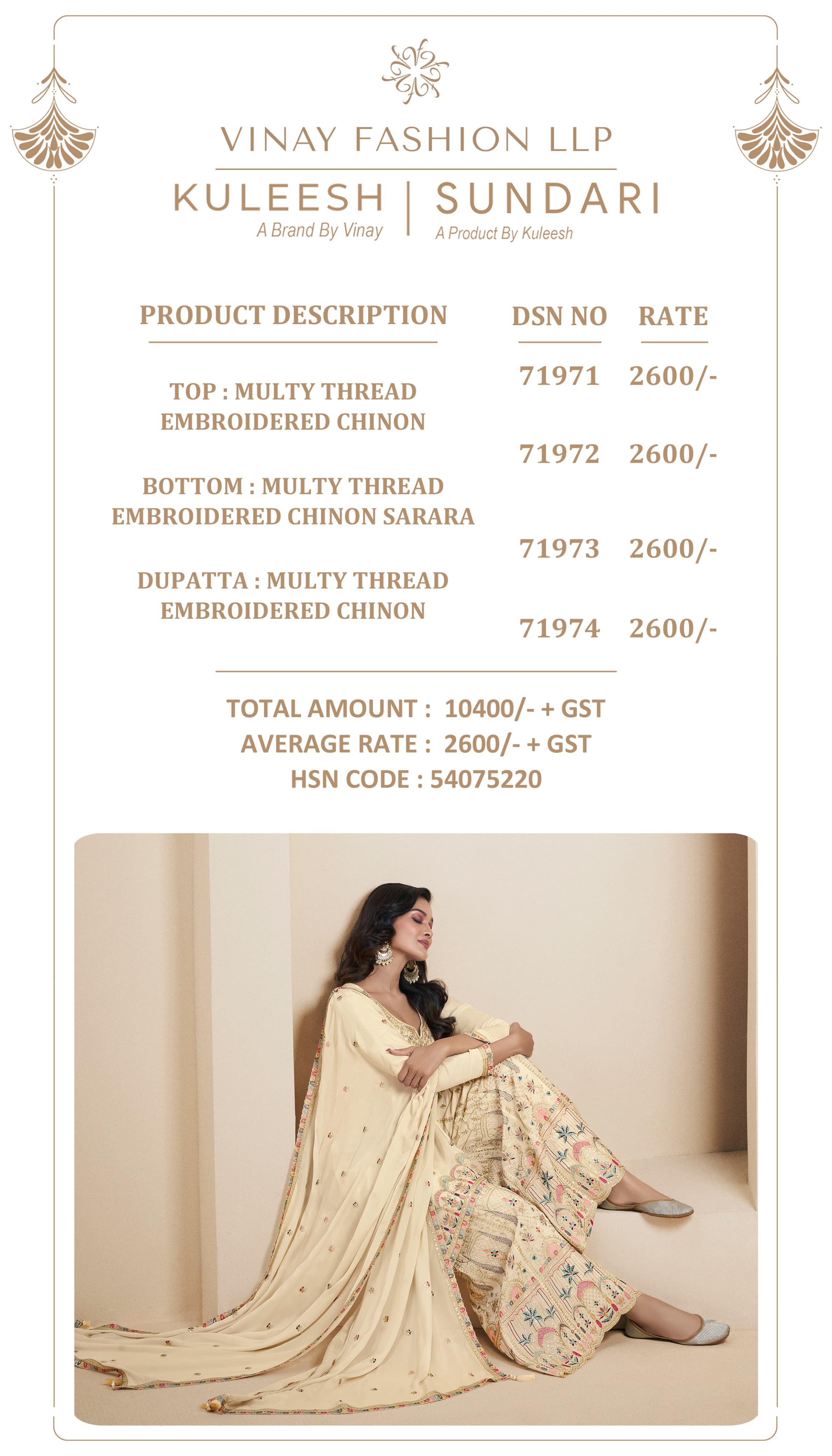 Vinay Kuleesh Sundari Designer Salwar Kameez Collection
