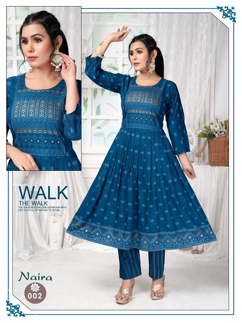 Trendy Naira Vol 102 Stylish Naira Cut Rayon Kurtis Collection