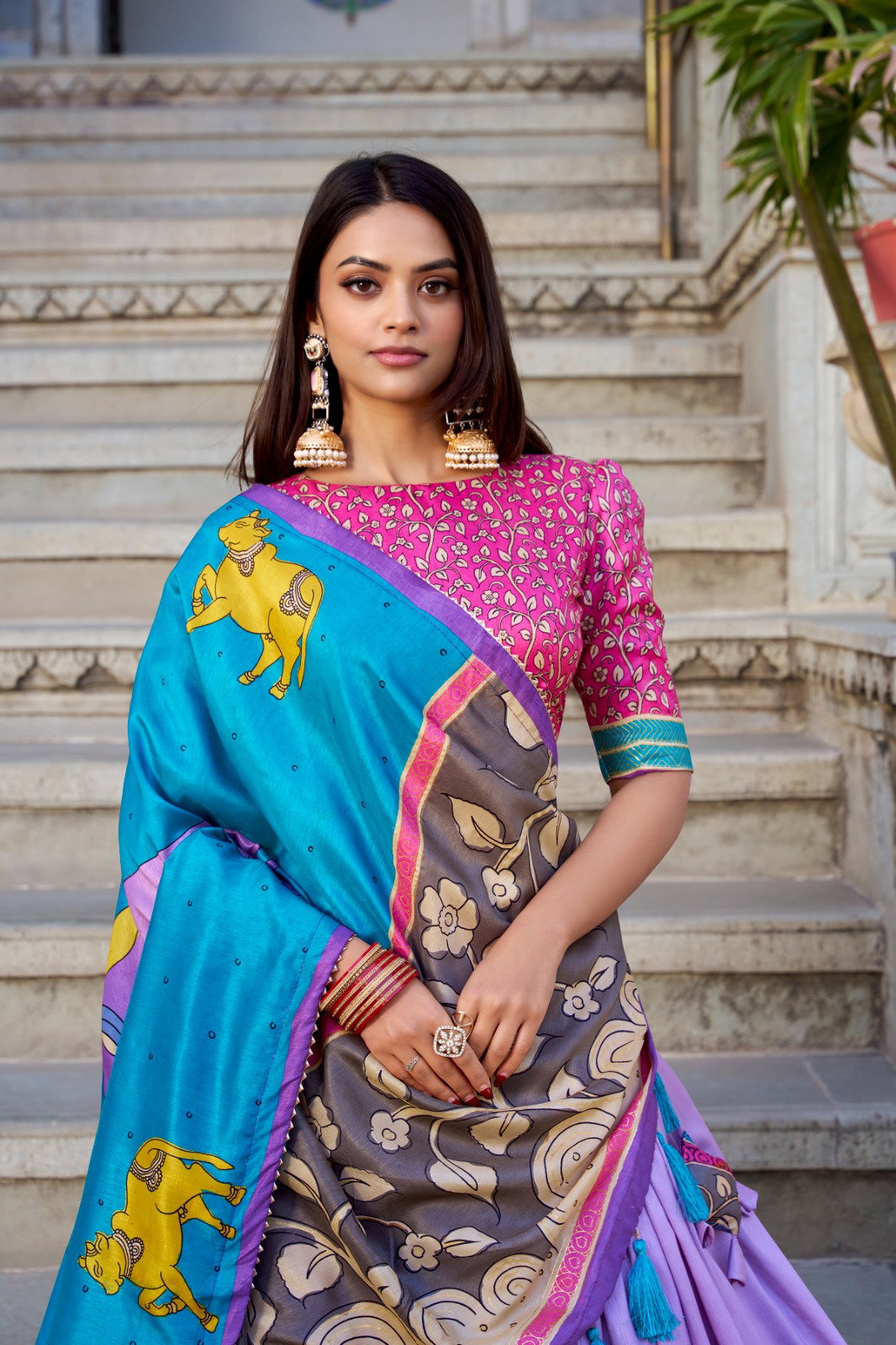Lekha LH-1235 Vaishnavi Elegant Kalamkari Print Tussar Silk Lehenga Choli